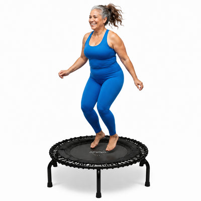 JumpSport 250 In Home Cardio Rebounder Mini Trampoline and DVD, Black (Used)