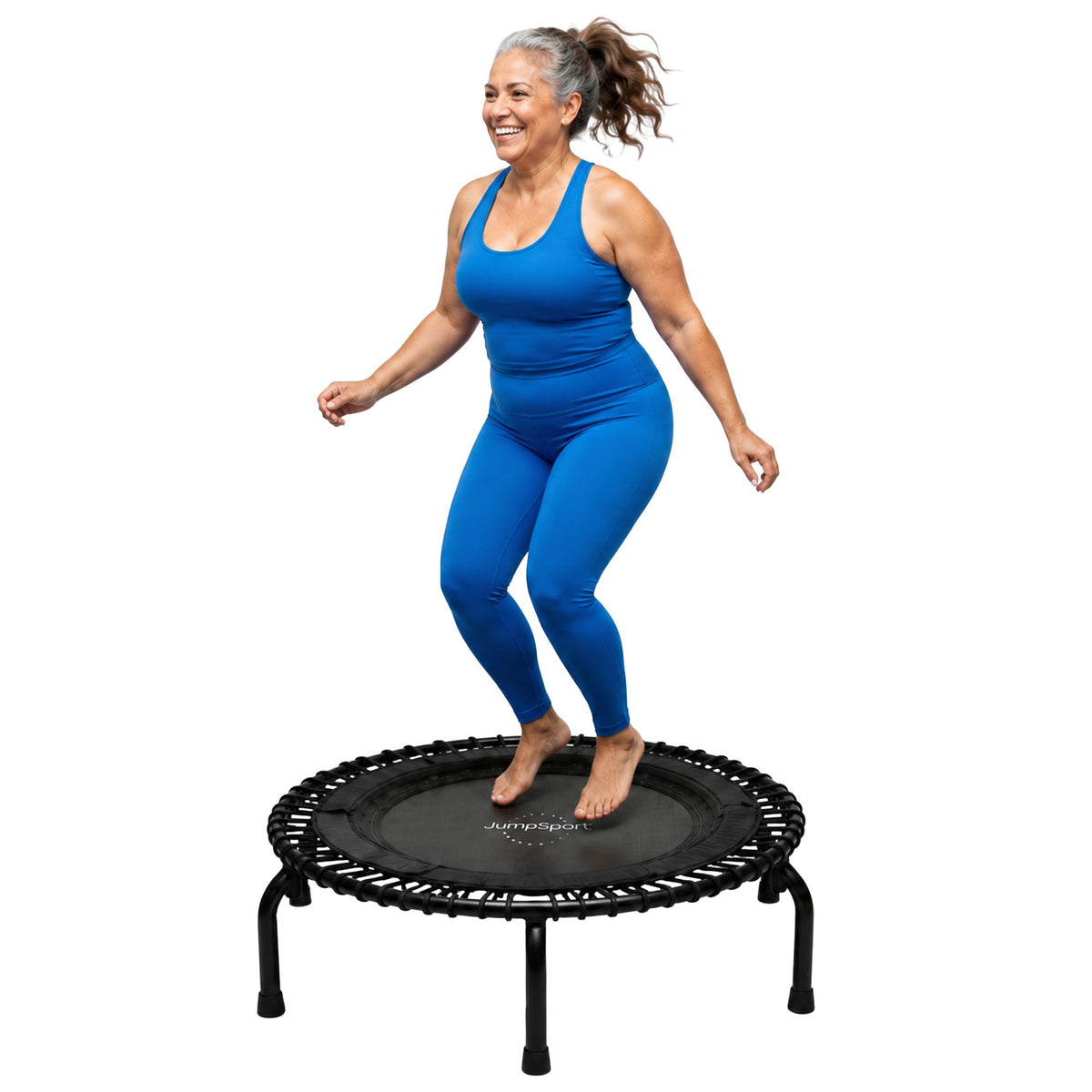 JumpSport 250 Workout Rebounder for Adults, 39" Mini Fitness Trampoline, Black