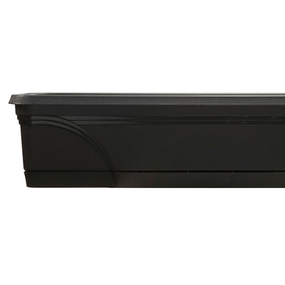 Southern Patio 36 Inch Hanging Windowsill Garden Box Planter, Black (Open Box)