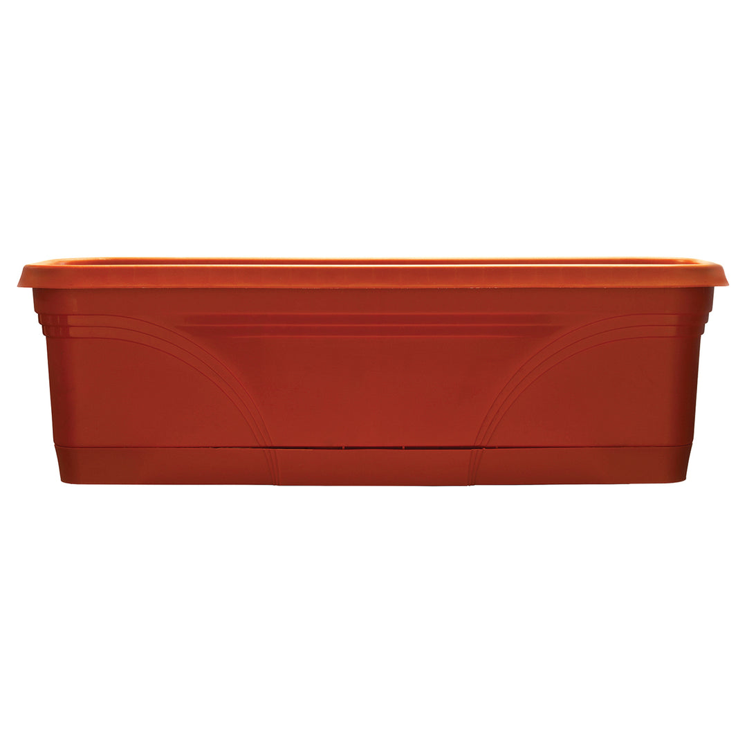 Southern Patio 36 Inch Medallion Hanging Garden Box Planter, Terracotta (2 Pack)