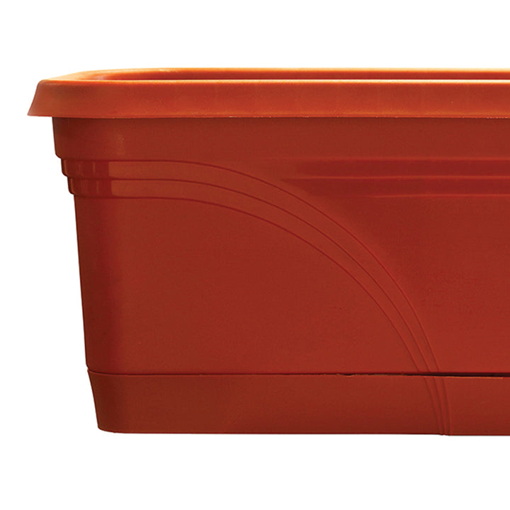 Southern Patio 36 Inch Medallion Hanging Garden Box Planter, Terracotta (2 Pack)