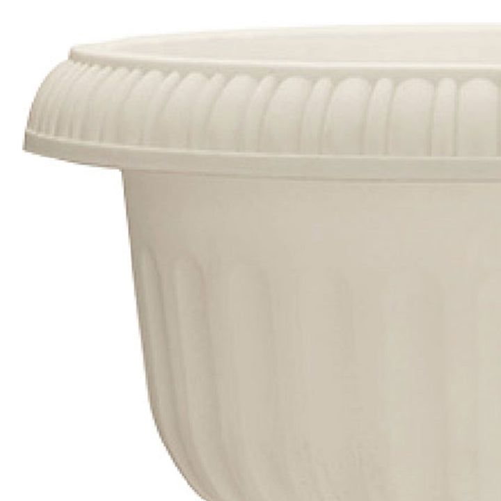 Southern Patio Dynamic Outdoor 18" Resin Grecian Urn Planter Pot, White (2 Pack)