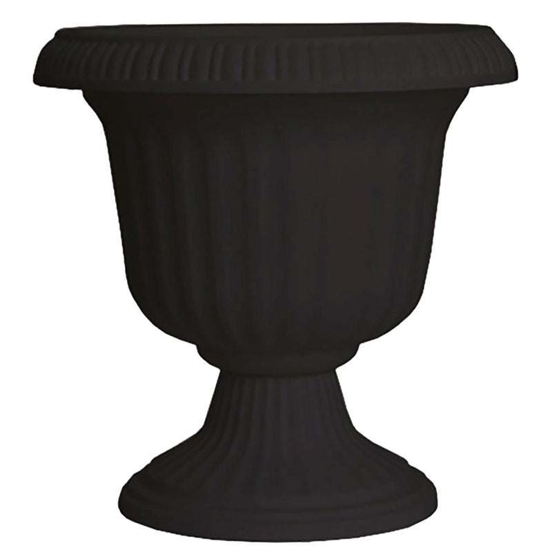 Southern Patio Large 14 In Lightweight Resin Utopian Urn Planter, Black (Used)