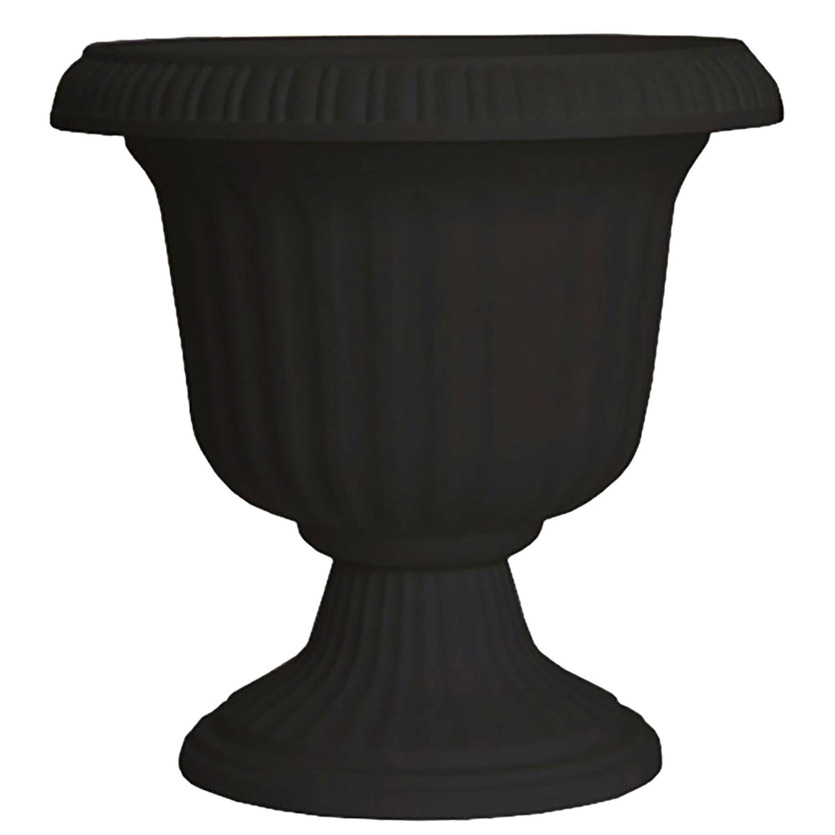 Southern Patio Large 14 In Outdoor Lightweight Resin Utopian Urn Planter, Black (For Parts)