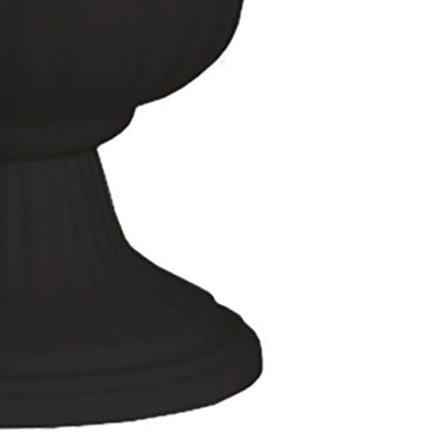 Southern Patio Large 14 In Lightweight Resin Utopian Urn Planter, Black (Used) - VMInnovations