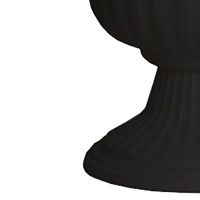 Southern Patio Large 14 In Lightweight Resin Utopian Urn Planter, Black (Used) - VMInnovations