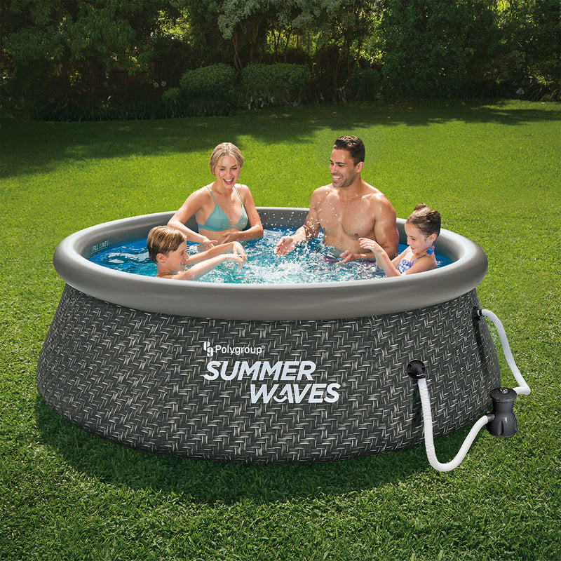 Summer Waves 8ft x 2.5ft Above Ground Inflatable Pool with Pump (Open Box)