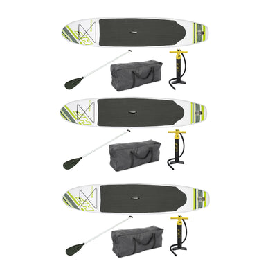 Bestway Inflatable Hydro Force Wave Edge 122" x 27" Standup Paddle Board, 3-Pack