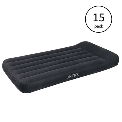Intex Twin Classic Pillow Rest Air Mattress Bed With Built-In Pump (15 Pack)
