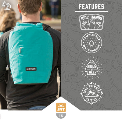IceMule Jaunt 15 Liter 12 Can Insulated Waterproof Backpack Cooler (Open Box)