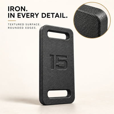 Fitvids 15 lb Ruck Weight Plate, Cast Iron Training Weight for Strength Training