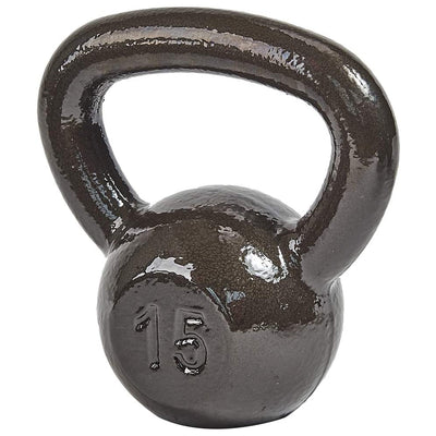 Everyday Essentials 15 Lb Full Body Exercise Strength Training Kettlebell Weight