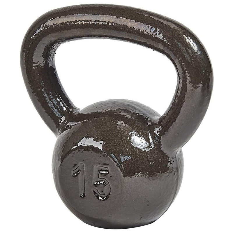 Everyday Essentials 15 Lb Full Body Exercise Kettlebell Weight (Open Box)