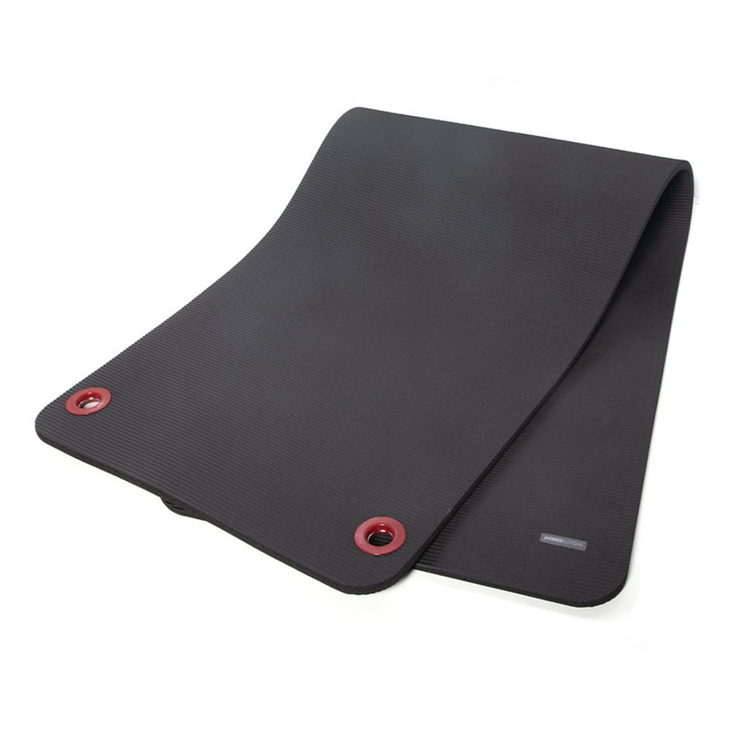 Power Systems Yoga Studio & Gym Workout Exercise Fitness Mat, Jet Black (Used)