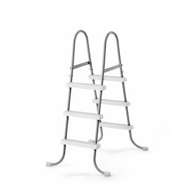 Intex Above Ground Steel Frame Pool Ladder 42-Inch + Protective Pool Ladder Mat