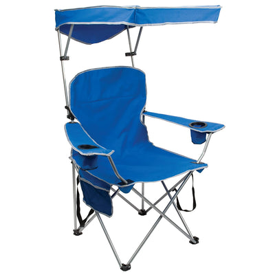 Quik Shade Full Size Adjustable Shade Folding Outdoor Chair,  Blue (Open Box)