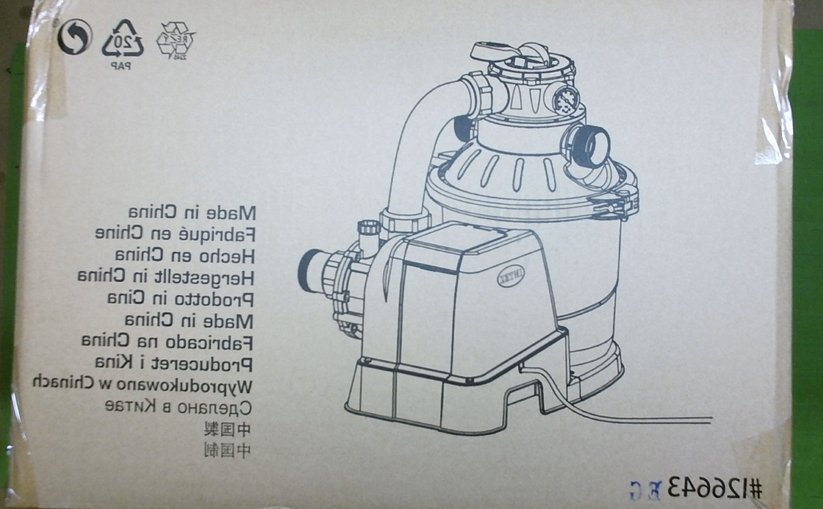 Intex 1200 GPH Above Ground Pool Sand Filter Pump w/ Automatic Timer (Brown Box) (Open Box)