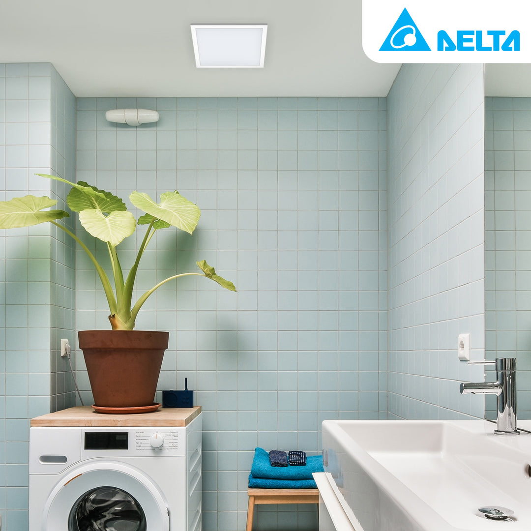 Delta Electronics 100 CFM Bath Fan Edge Lit Dimmable LED Light (Open Box)