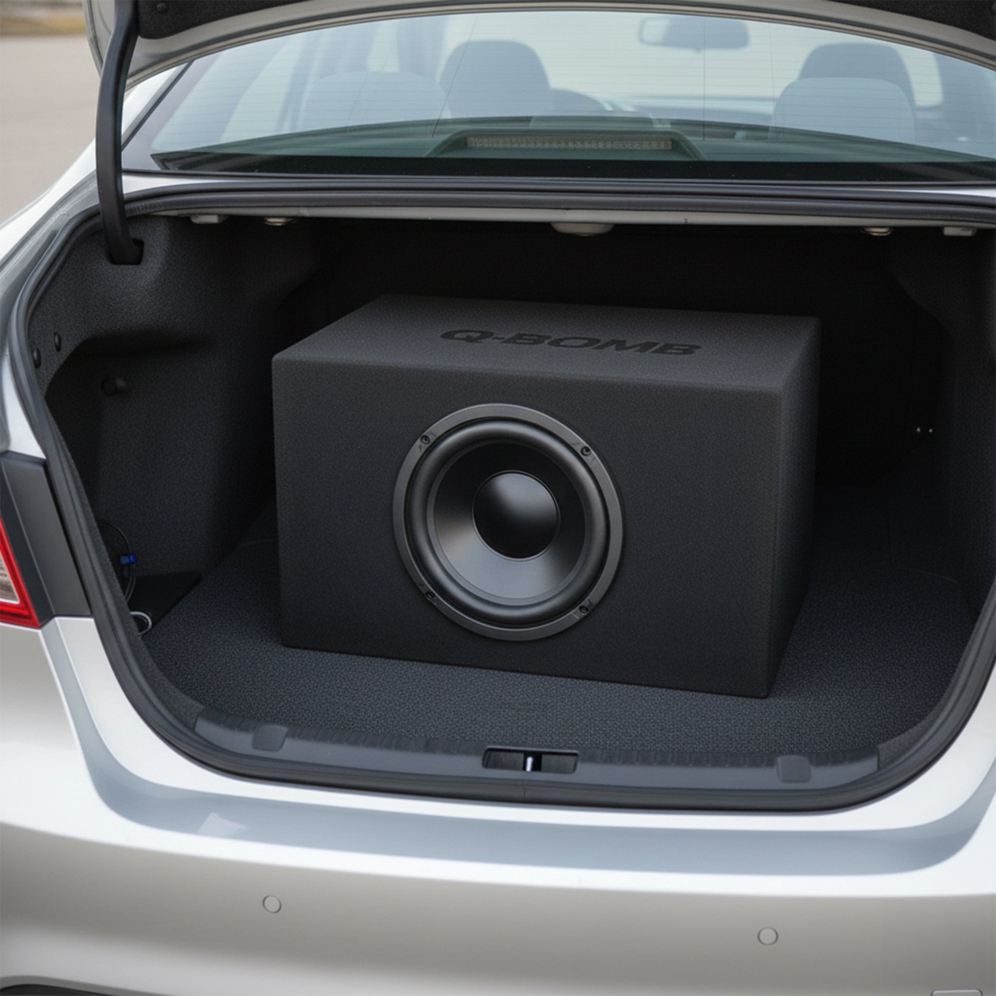 Q Power QBOMB12VLSQ Single 12 Inch Side Ported Speaker Box for Kicker L7 Sub - VMInnovations