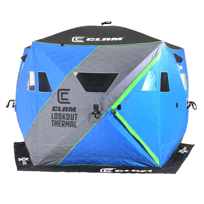 CLAM X500 Insulated Thermal Lookout Outdoor Fishing Hunting Hub Tent Shelter
