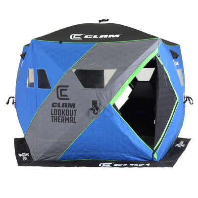 CLAM X500 Insulated Thermal Lookout Outdoor Fishing Hunting Hub Tent Shelter - VMInnovations
