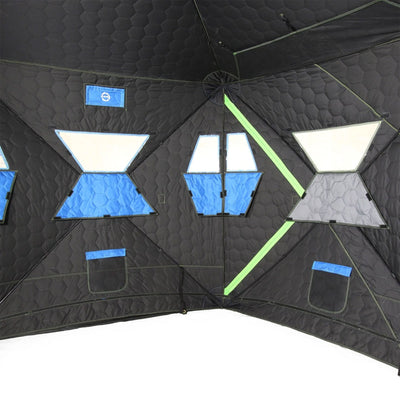 CLAM X500 Insulated Thermal Lookout Outdoor Fishing Hunting Hub Tent Shelter - VMInnovations