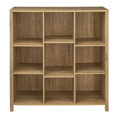 ClosetMaid Freestanding 9-Cube Storage Organizer Bench, Weathered Oak (Used) - VMInnovations
