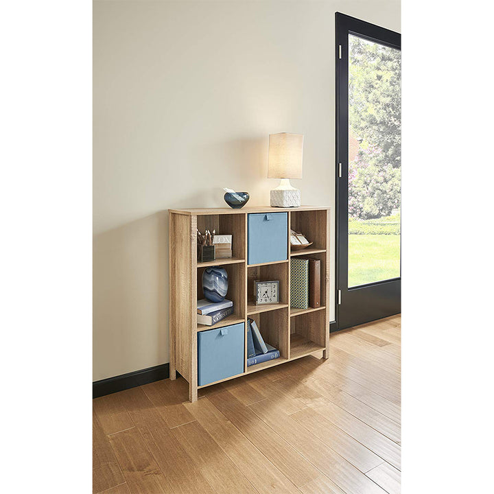 ClosetMaid Freestanding 9-Cube Storage Organizer Bench, Weathered Oak (Used)