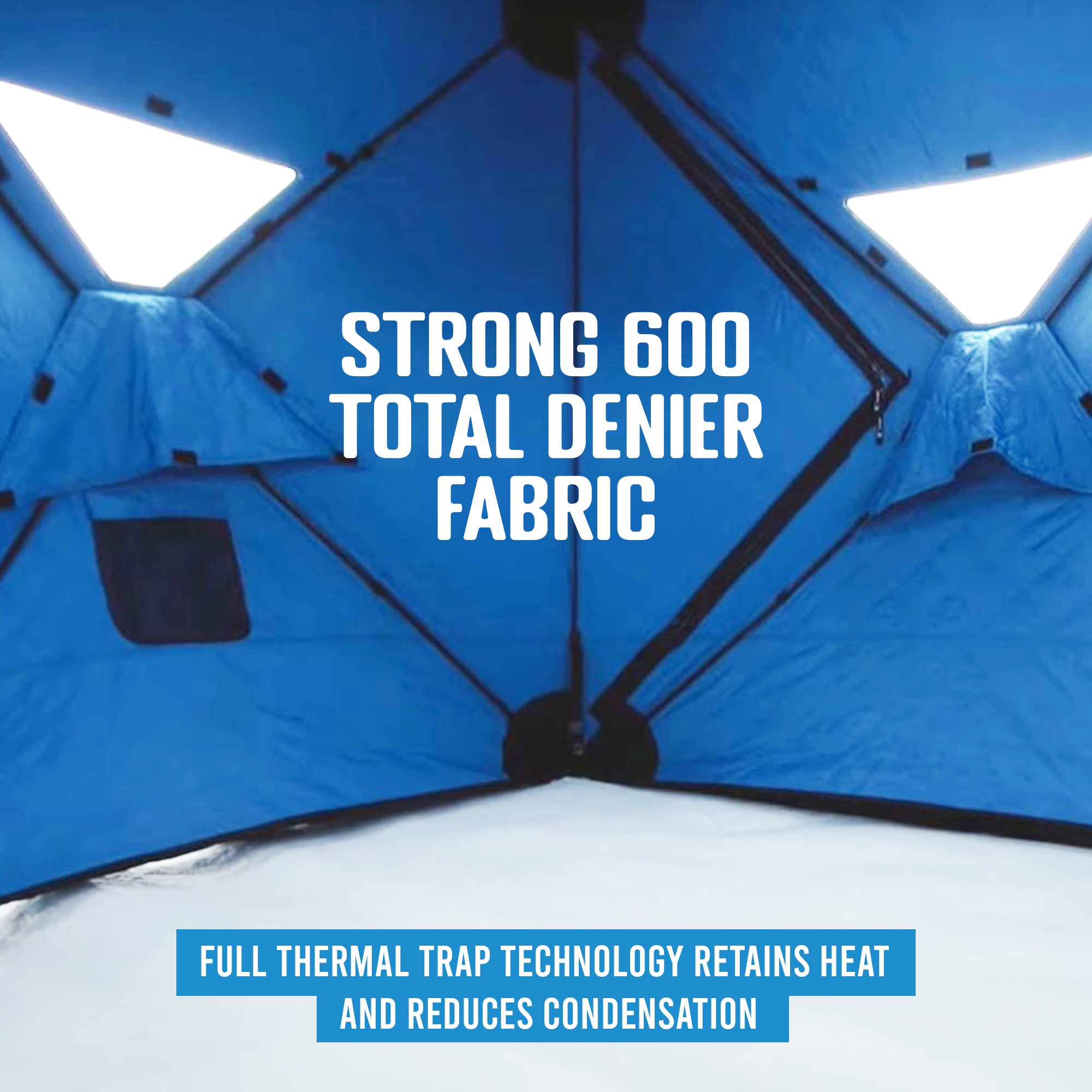CLAM C-560 Portable 7.5 Ft 4 Person Pop Up Ice Fishing Thermal Hub Shelter Tent (Refurbished)