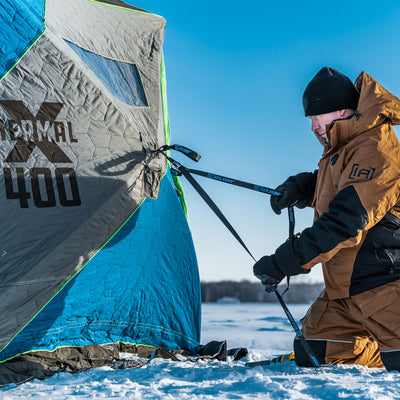 Clam X400 Thermal 4-6 Person Portable Pop Up Ice Fishing Shelter Tent(For Parts)