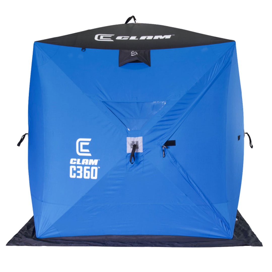 Clam 14475 C-360 6 Foot Pop Up Ice Fishing Thermal Hub Shelter Tent (Open Box) - VMInnovations