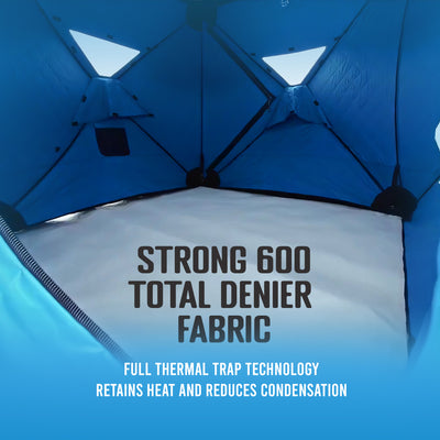 Clam 14475 C-360 6 Foot Pop Up Ice Fishing Thermal Hub Shelter Tent (Open Box) - VMInnovations