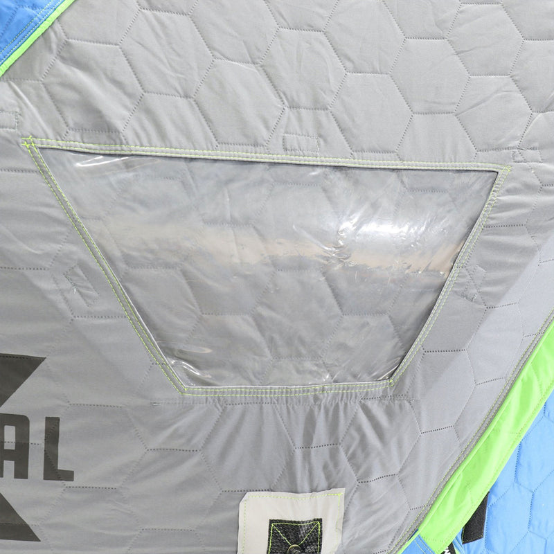 CLAM X-600 Portable 11.5 Ft 7 Person Pop Up Ice Fishing Thermal Hub Shelter Tent