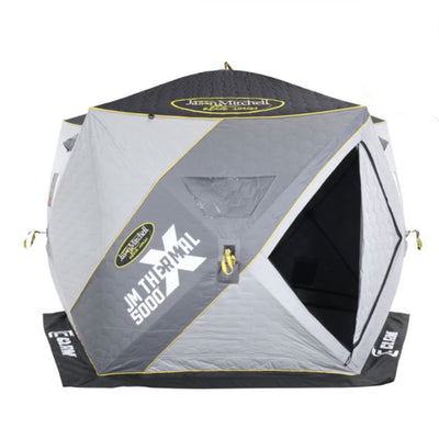 CLAM 14471 Portable 9 Ft Jason Mitchell X5000 Ice Fish Thermal Hub Shelter Tent