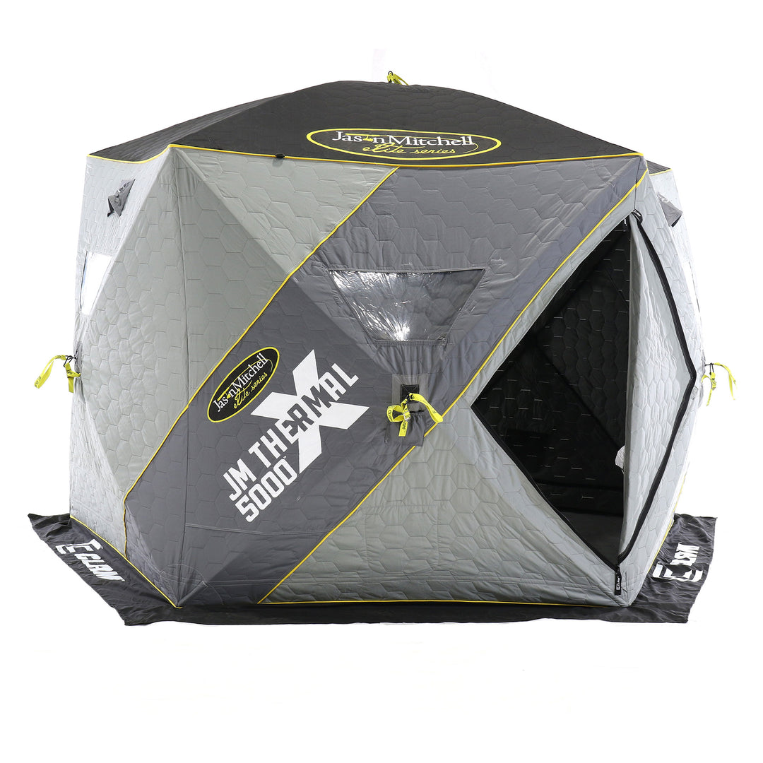 CLAM Portable 9 Ft Jason Mitchell X5000 Ice Fish Thermal Hub Shelter Tent (Used)