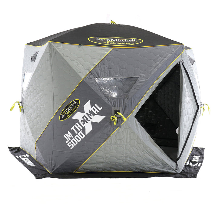 CLAM Portable 9 Ft Jason Mitchell X5000 Ice Fish Thermal Hub Shelter Tent (Used)