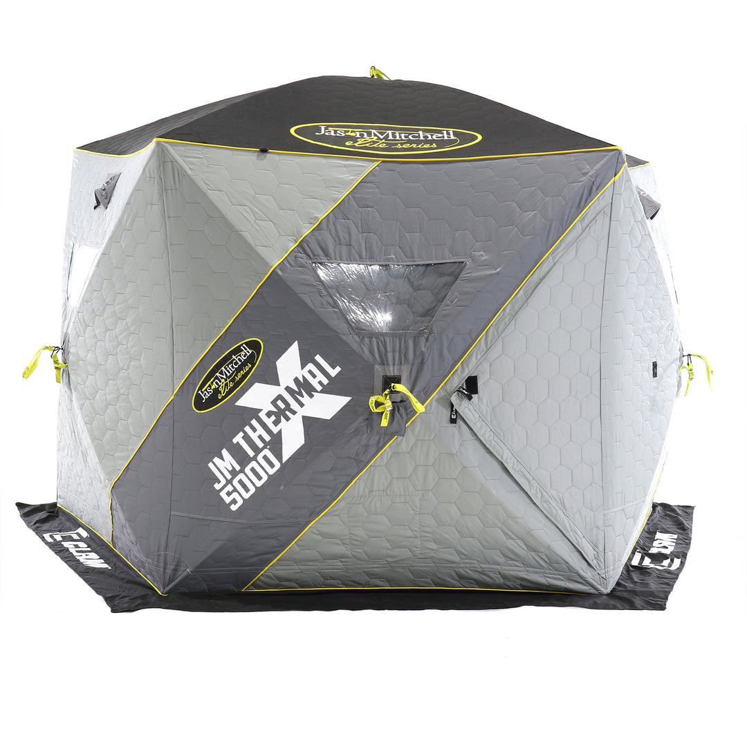 CLAM Portable 9 Ft Jason Mitchell X5000 Ice Fish Thermal Hub Shelter Tent (Used)