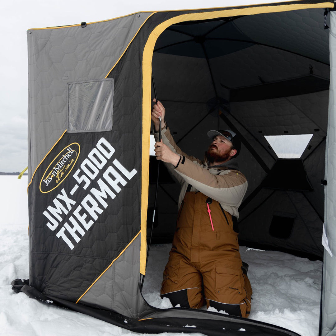 Clam Jason Mitchell X5000 Thermal Pop Up Ice Fishing Shelter Tent (Open Box)