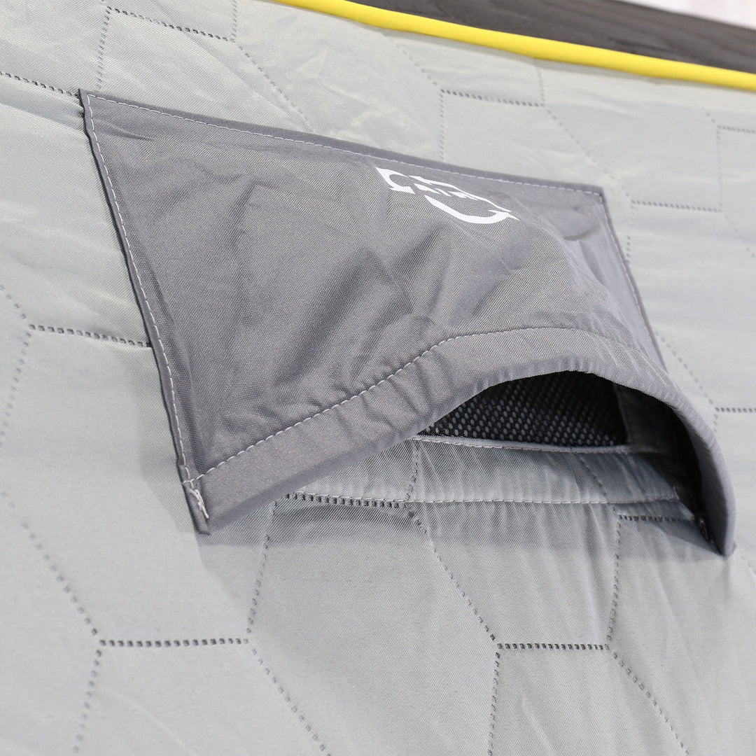 CLAM Portable 9 Ft Jason Mitchell X5000 Ice Fish Thermal Hub Shelter Tent (Used)