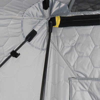 CLAM Portable 9 Ft Jason Mitchell X5000 Ice Fish Thermal Hub Shelter Tent (Used)