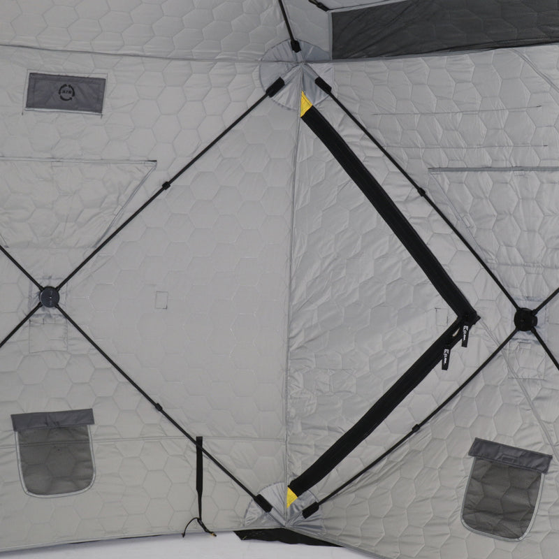 CLAM Portable 9 Ft Jason Mitchell X5000 Ice Fish Thermal Hub Shelter Tent (Used)