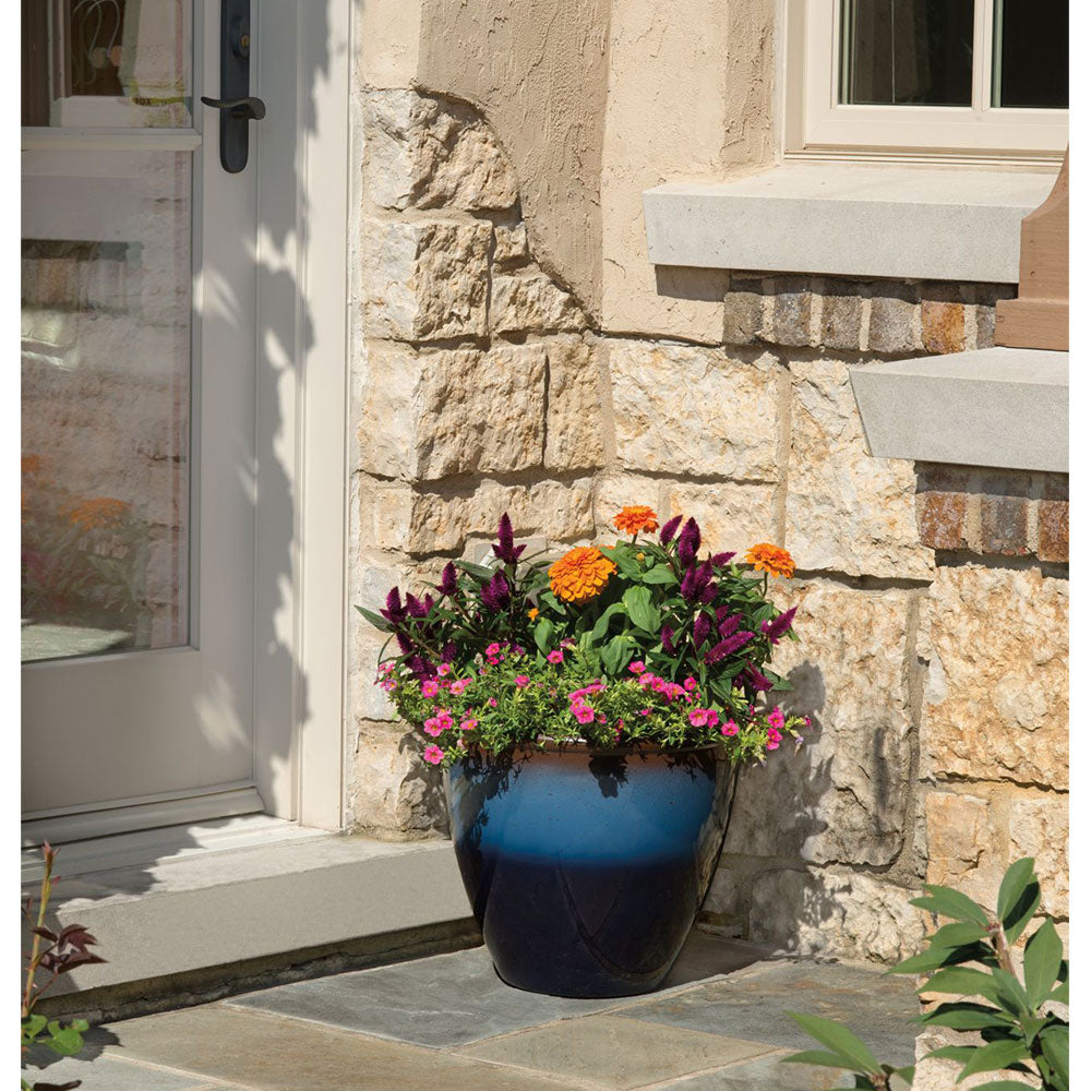 Suncast Seneca 16 Inch Decorative Resin Flower Planter Pot (2 Pack) (Open Box)