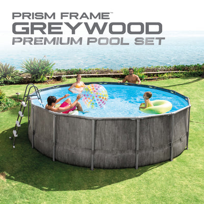 Intex 15ft x 48in Prism Steel Frame Pool Set with Cover, Ladder & Pump(Open Box)