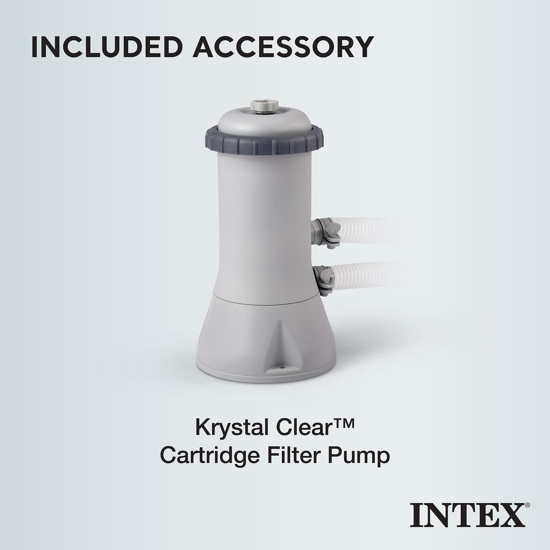 Intex 15ft x 48in Prism Steel Frame Pool Set with Cover, Ladder & Pump(Open Box)