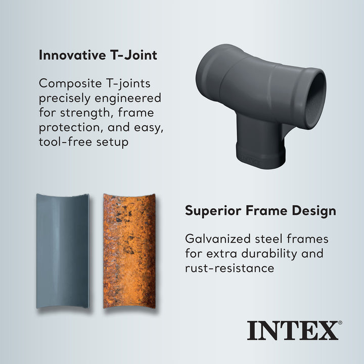 Intex 15ft x 48in Prism Steel Frame Pool Set with Cover, Ladder & Pump(Open Box) - VMInnovations