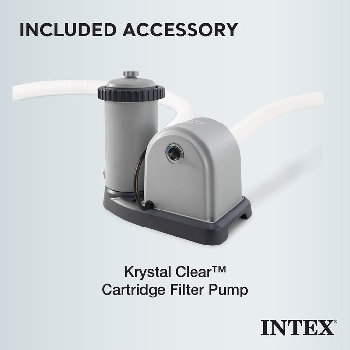 Intex 18ft x 48in Prism Steel Frame Pool Set with Cover, Ladder, Pump (Open Box)