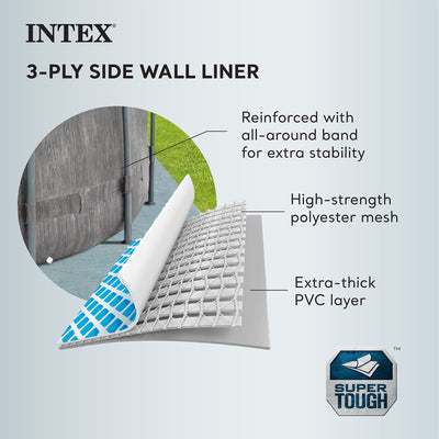 Intex 18ft x 48in Prism Steel Frame Pool Set with Cover, Ladder, Pump (Open Box)