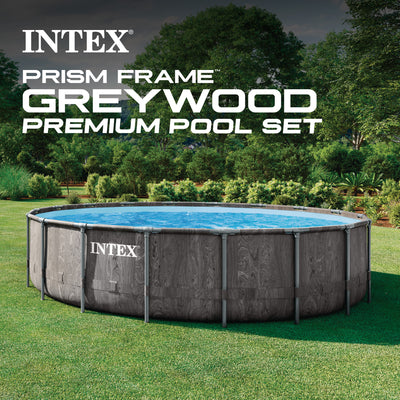 Intex Prism Frame 18'x48" Round Above Ground Outdoor Swimming Pool Set(Used)