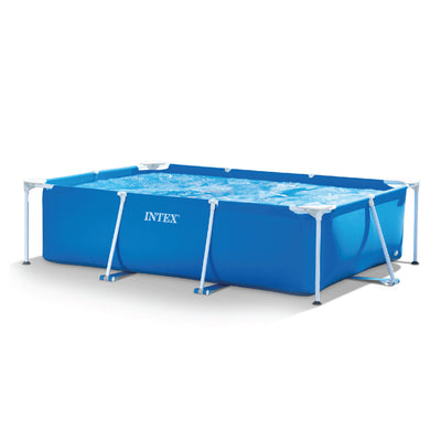 Intex 9.8ft x 6.5ft x 29.5in Rectangular Frame Above Ground Pool Blue (Open Box)