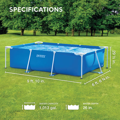Intex 9.8ft x 29.5in Kids Frame Outdoor Above Ground Swimming Pool (For Parts)